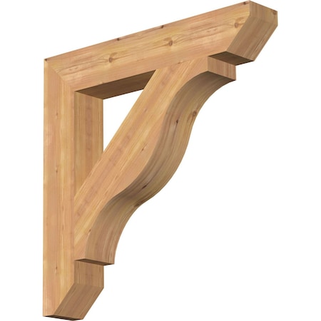 Funston Slat Smooth Bracket, Western Red Cedar, 5 1/2W X 34D X 34H